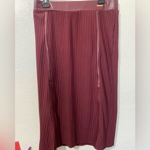Marc New York Wine Pleated Pencil Skirt